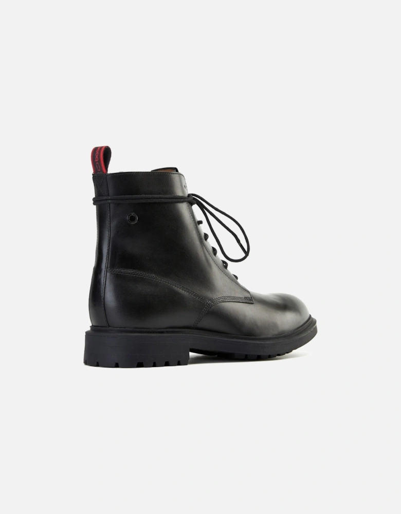 London Brunel Leather Men's Black Ankle Boots