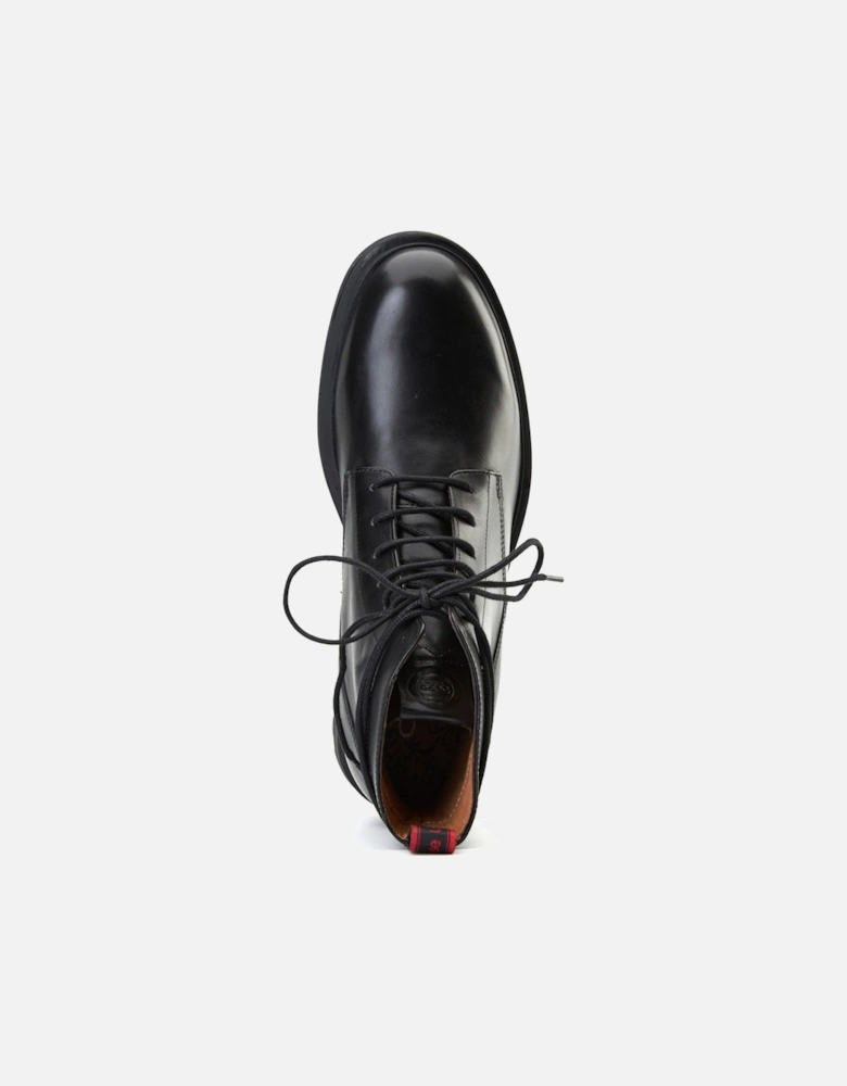 London Brunel Leather Men's Black Ankle Boots