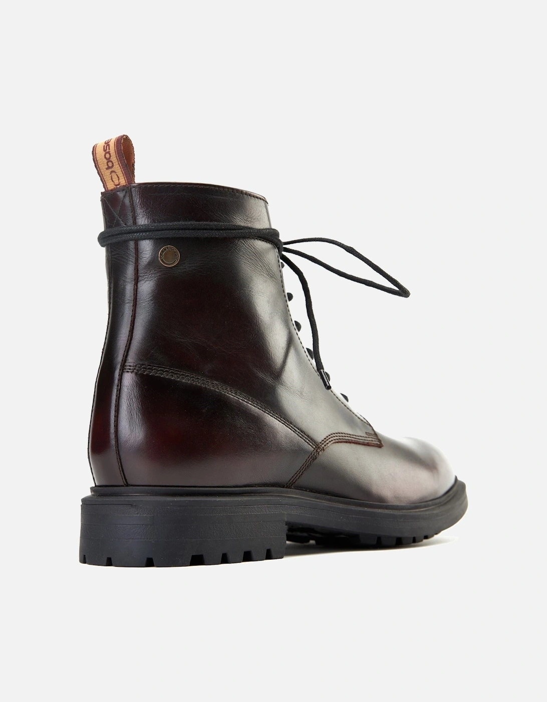 London Brunel Leather Men's Wine Ankle Boots