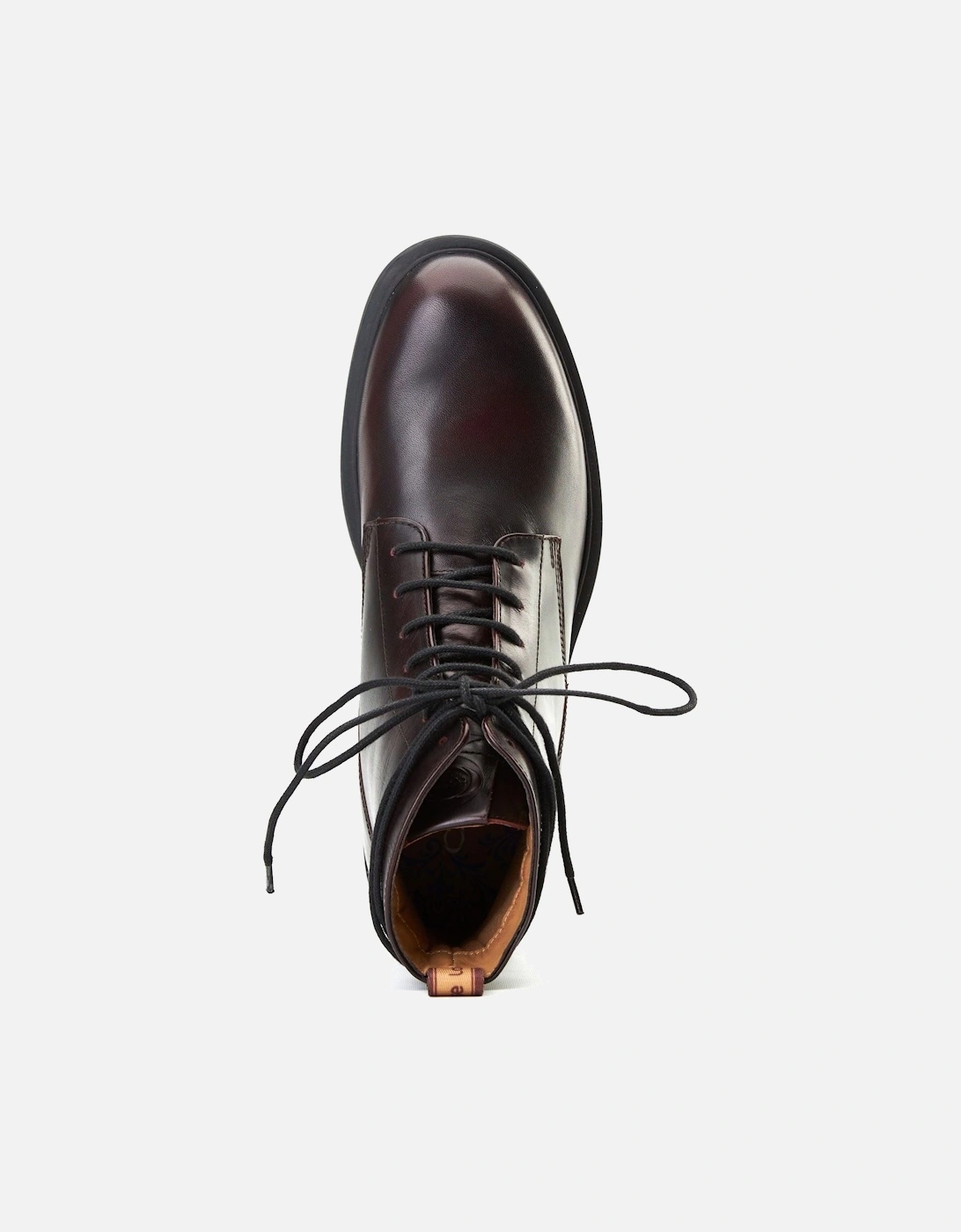 London Brunel Leather Men's Wine Ankle Boots