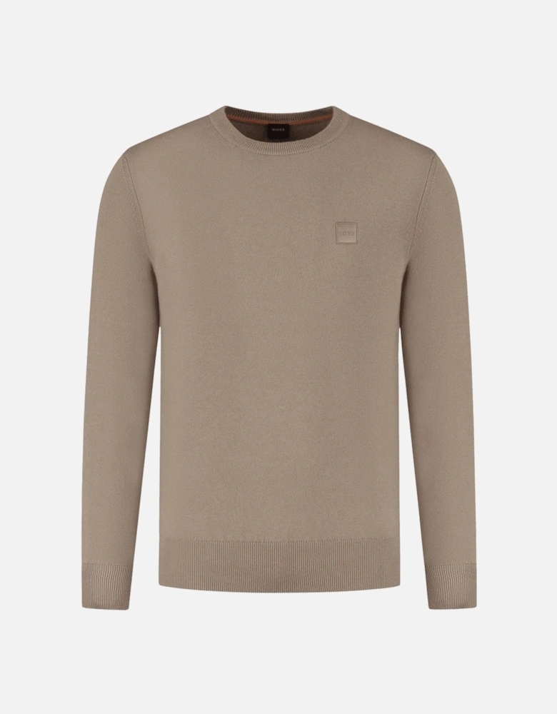 Kanovano Cashmere-Cotton Crew Neck Tan Brown Jumper