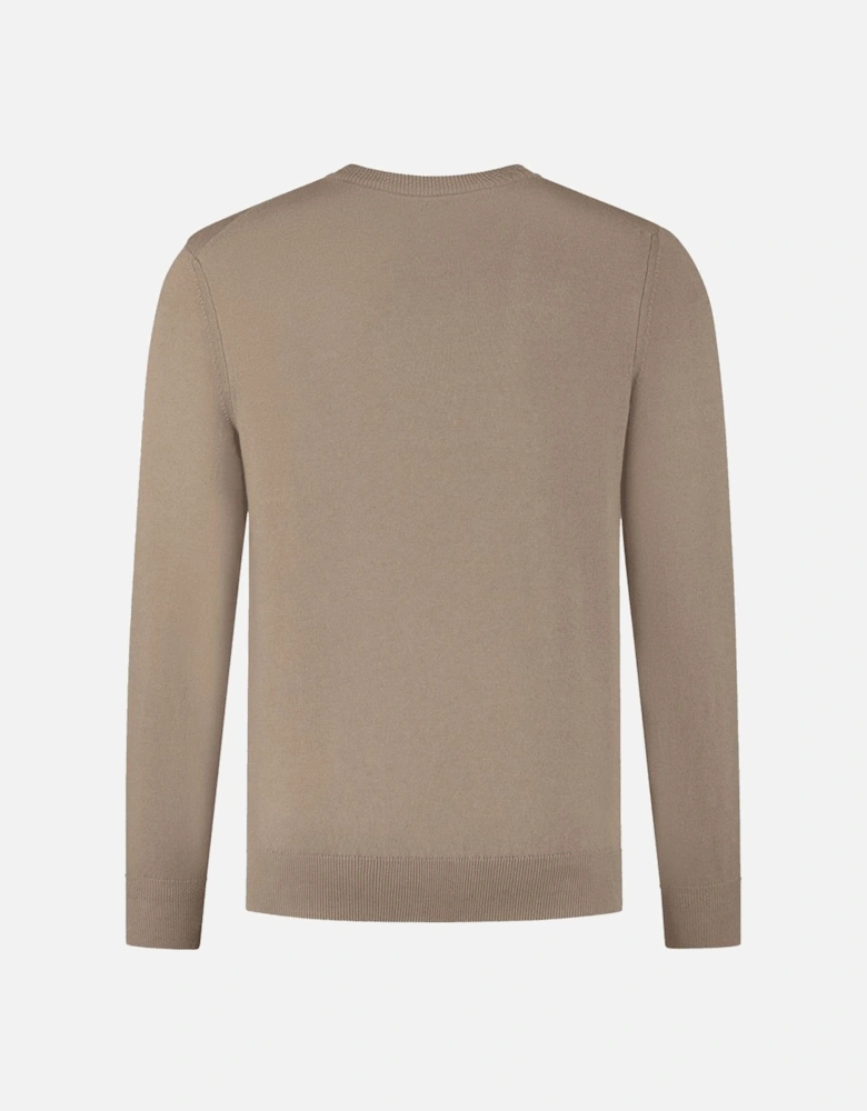 Kanovano Cashmere-Cotton Crew Neck Tan Brown Jumper