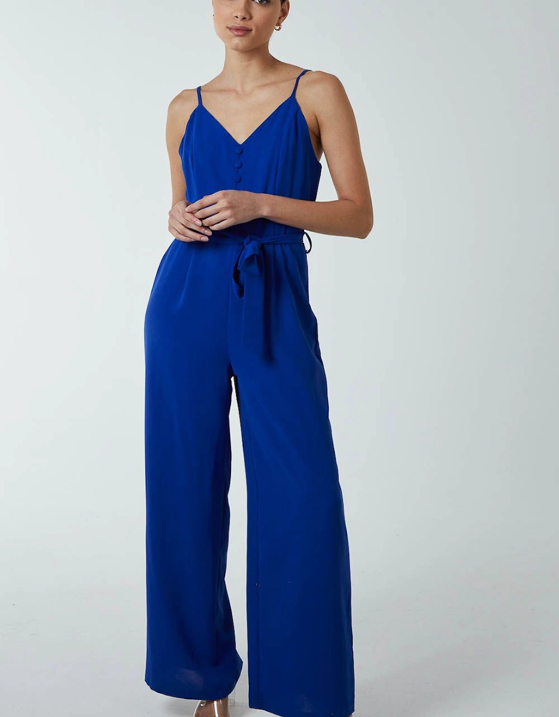 Button Front Strappy Jumpsuit, 2 of 1