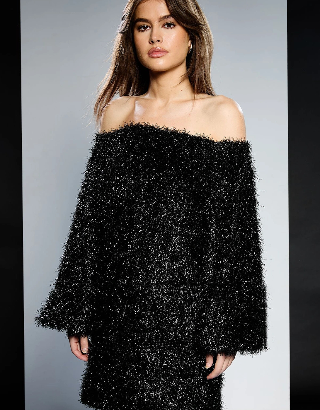 Tinsel Mini Dress, 2 of 1