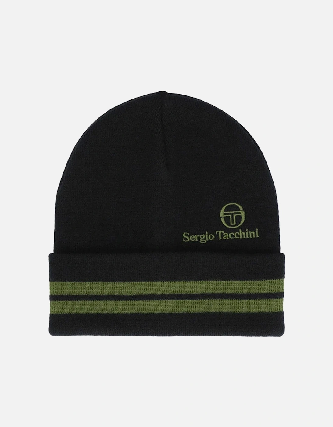 Surgis Striped Beanie Maritime - Black / Avocado, 2 of 1
