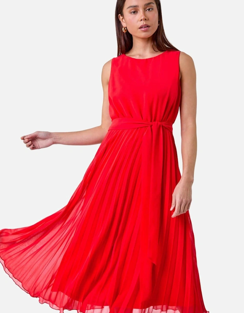 Petite Pleated Midi Dress