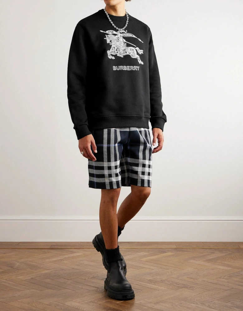 EKD Knight Embroidered Logo Sweatshirt in Black