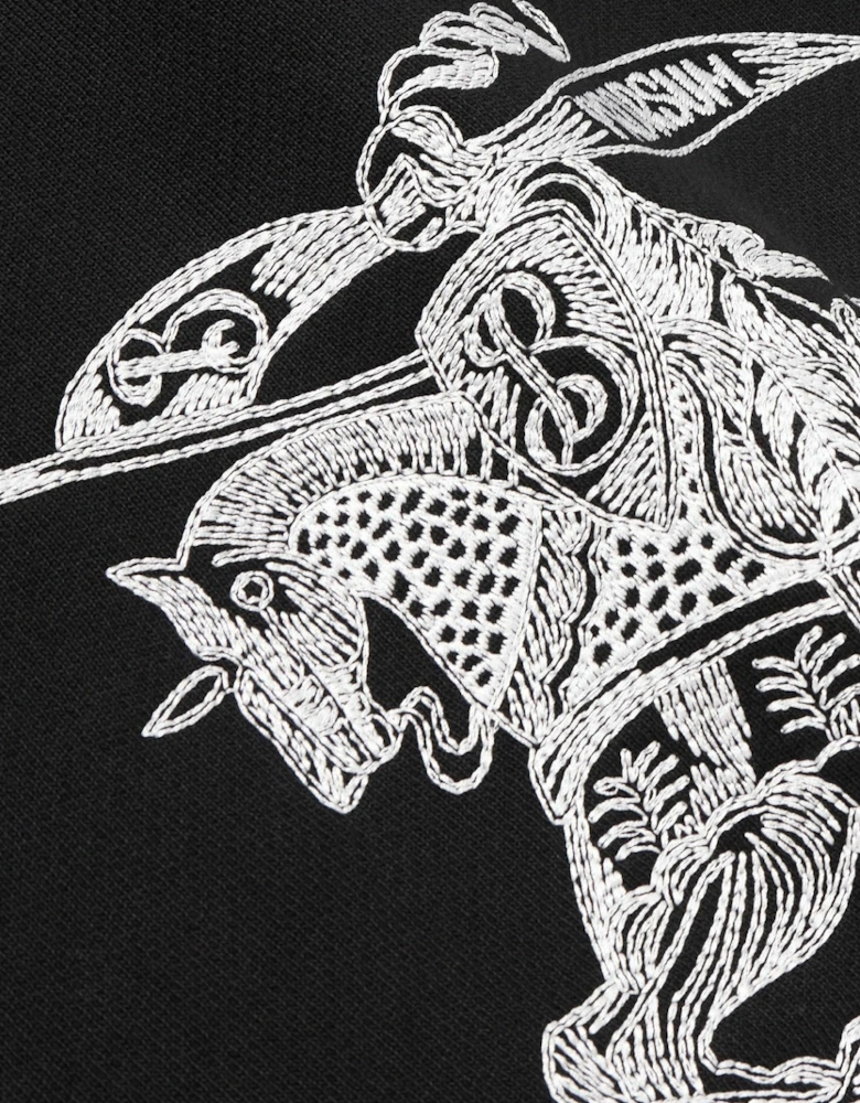 EKD Knight Embroidered Logo Sweatshirt in Black