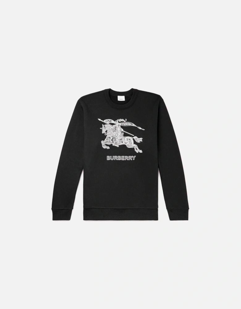 EKD Knight Embroidered Logo Sweatshirt in Black