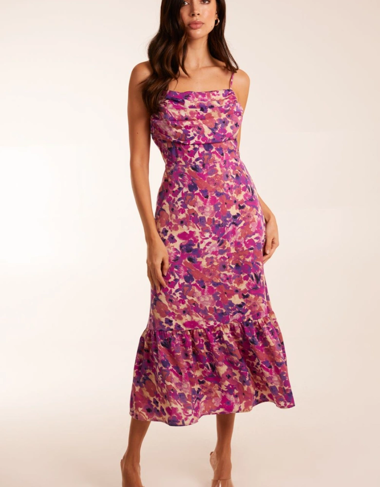 Ruched Bust Midi Dress