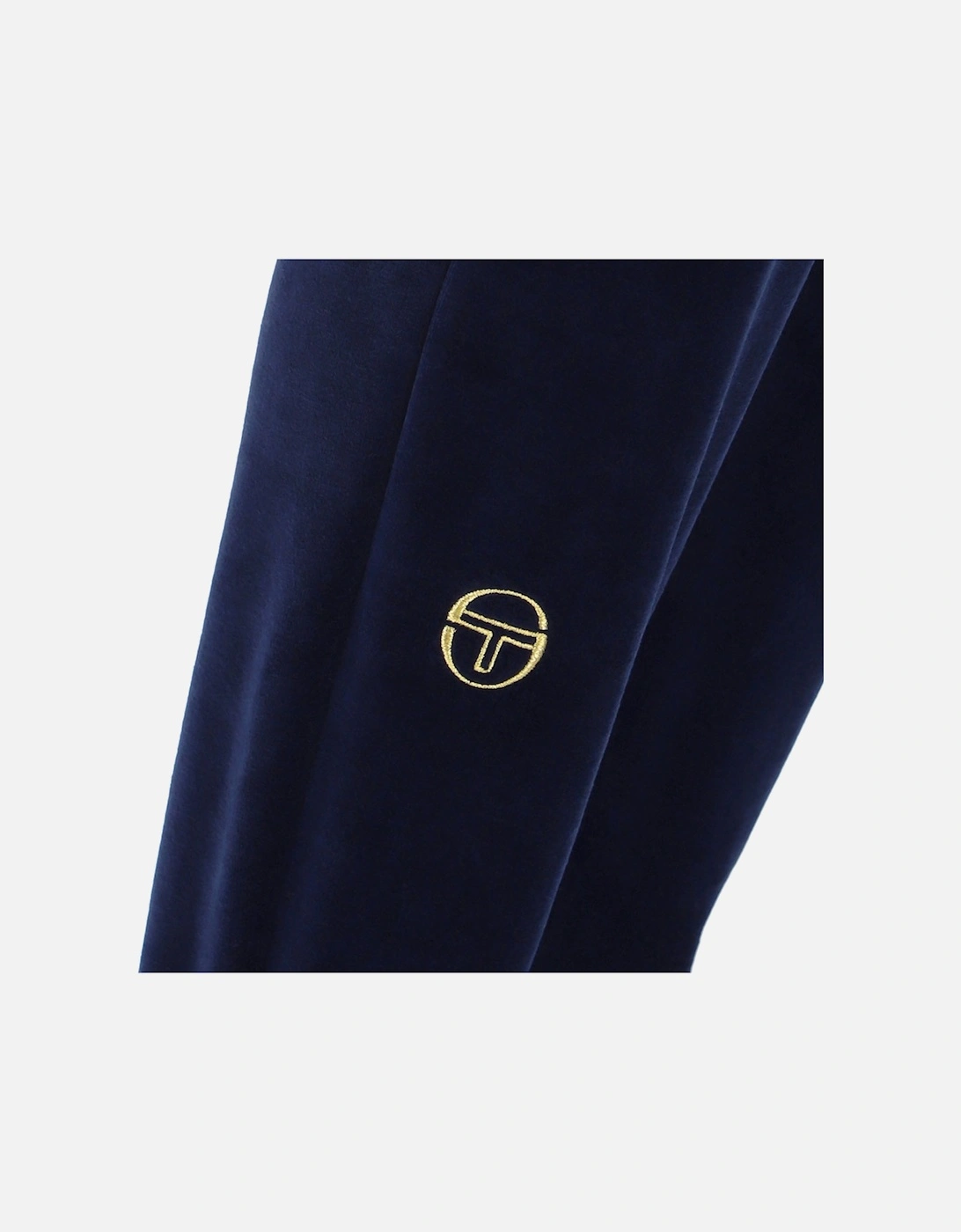 Court Velour Track Pant - Maritime Blue/Gardenia