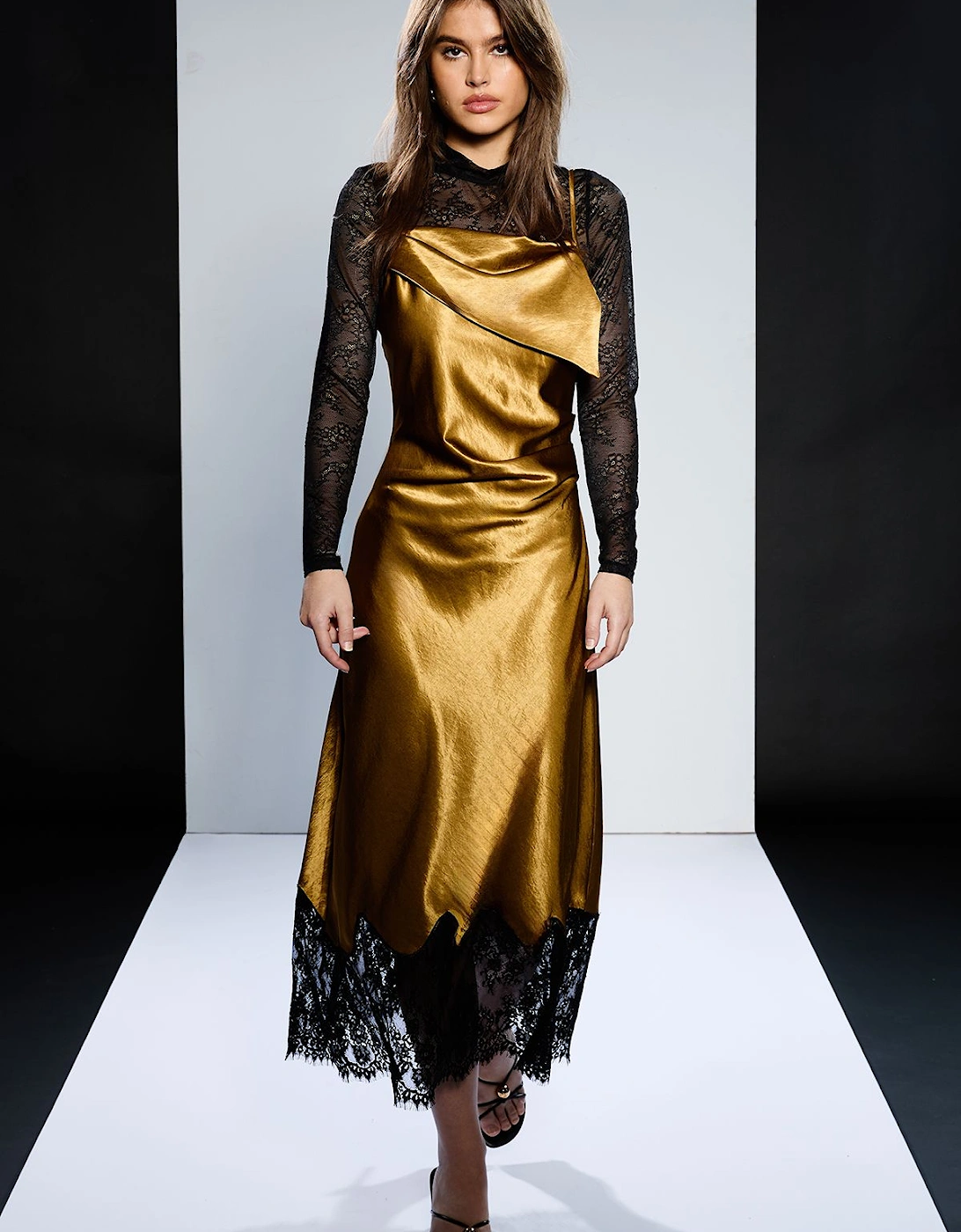 Lace Trim Midi Dress, 2 of 1