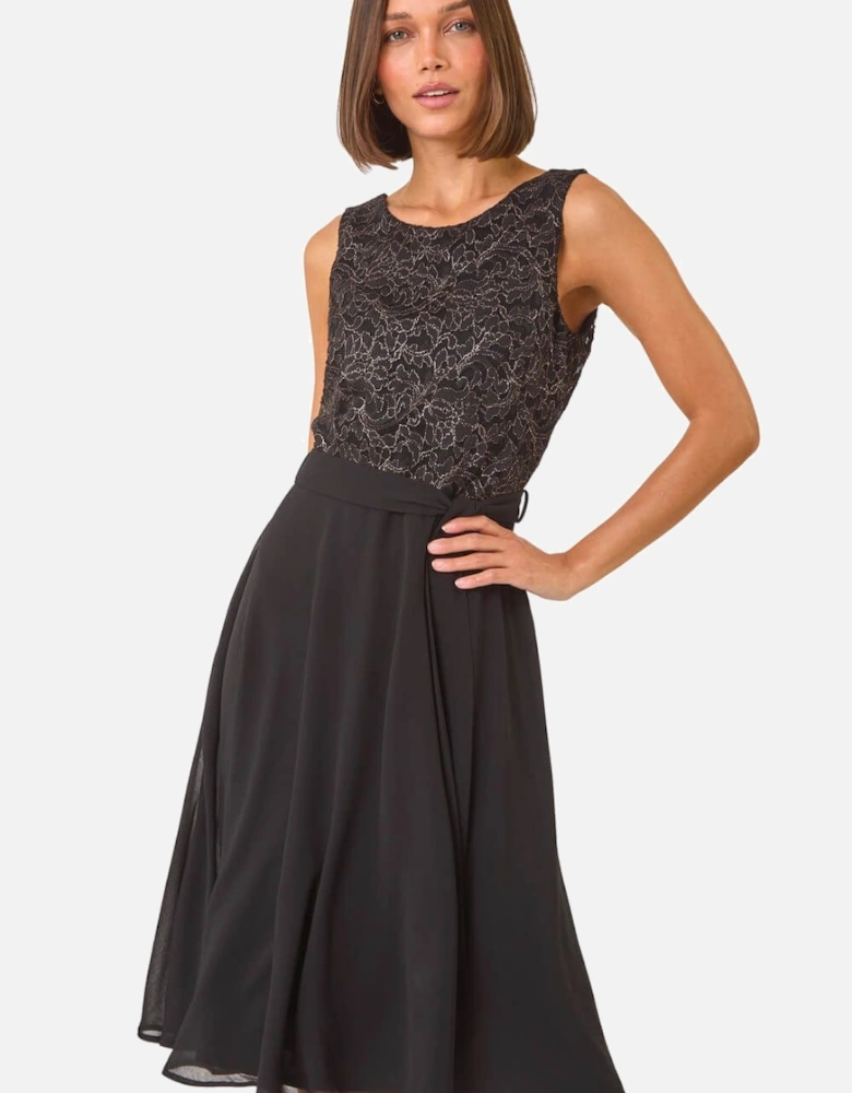 Lace Bodice Knee Length Dress
