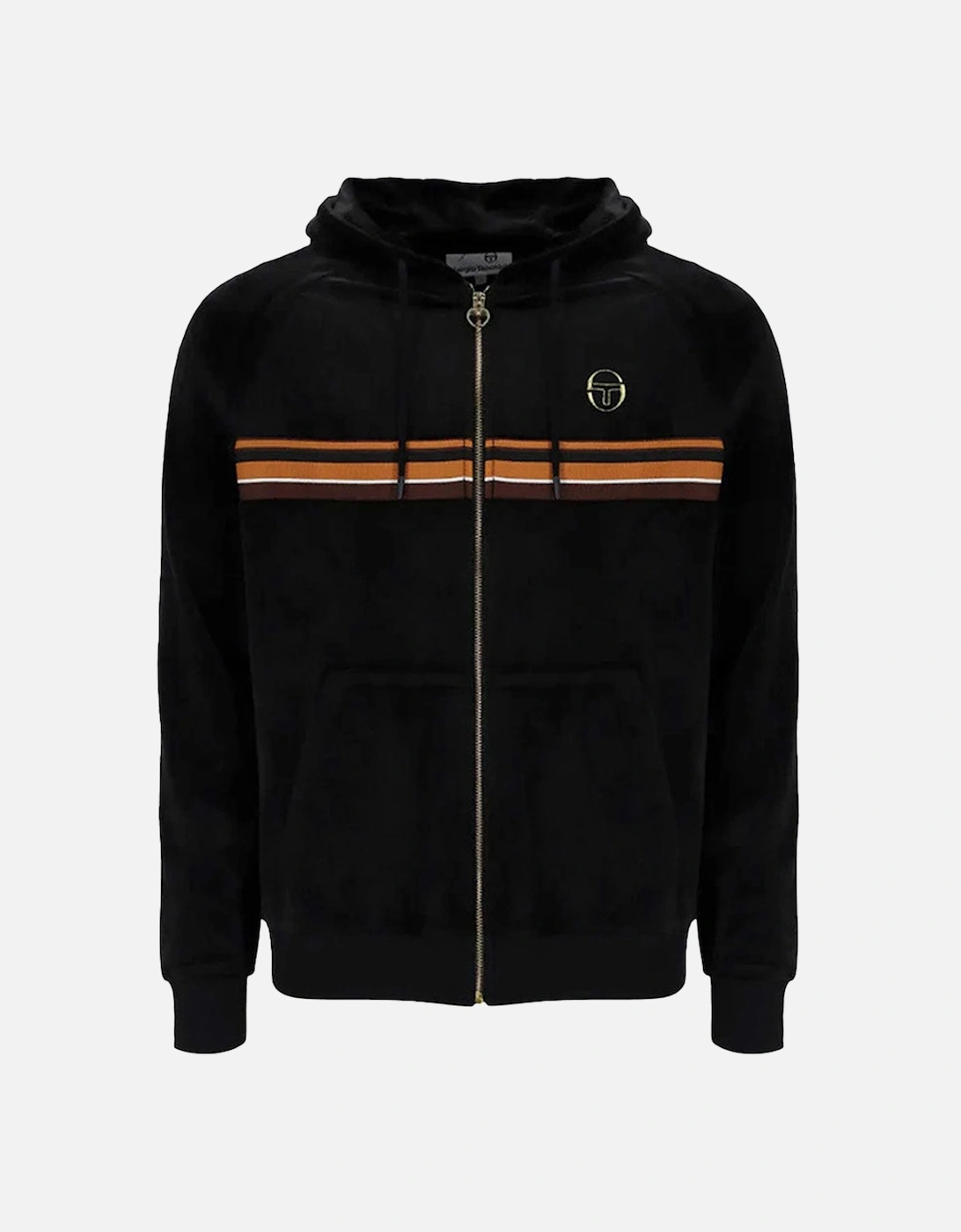 Albi Velour Zip Hoodie - Black/Gold, 3 of 2
