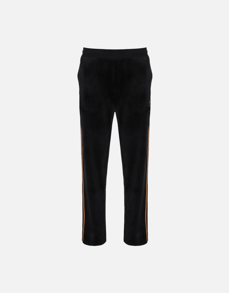 Gabiano 80s Velour Track Pants - Black/Gold