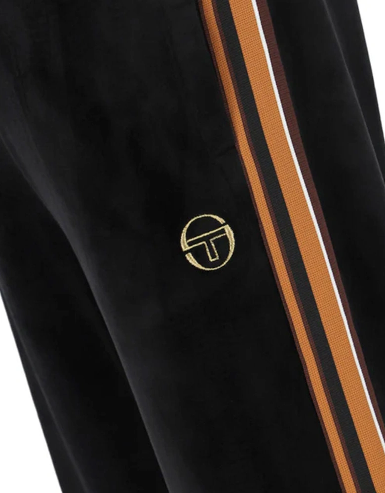Gabiano 80s Velour Track Pants - Black/Gold