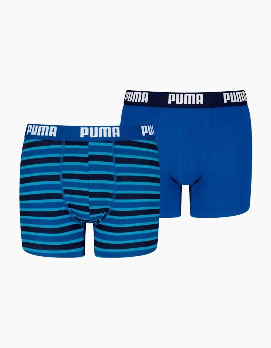 Puma Boy's 2-Pack Everyday Striped Boys Boxer Briefs, Blue - Size: 10 years/9 years