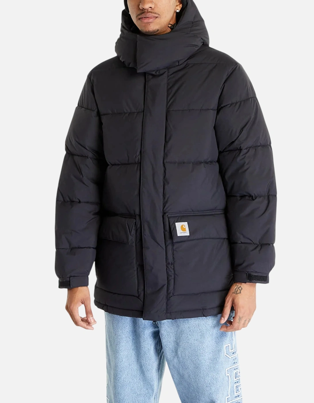 Carhartt Mens Jacket WIP Milter Puffer Nylon Ultra Warm Waterproof Comfort Coat, 6 of 5