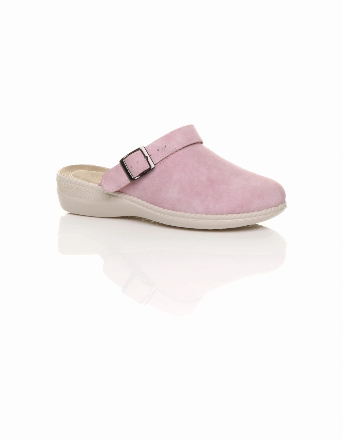 Low Wedge Heel Slingback Clogs Faux Leather Mules, 2 of 1