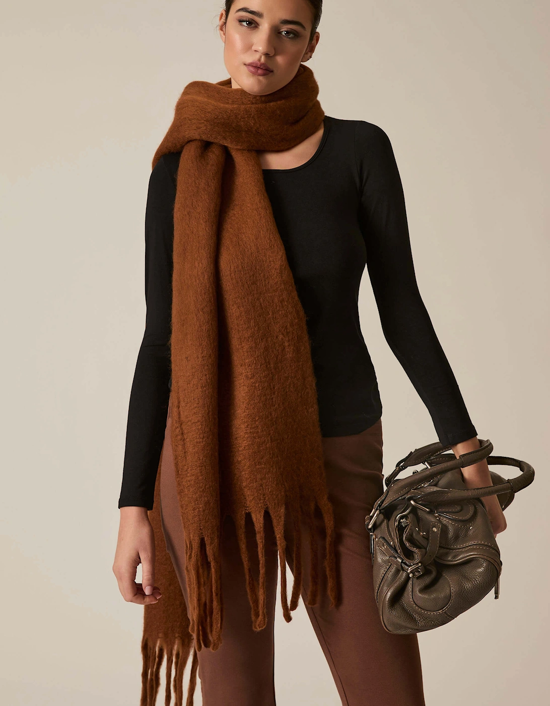 Brown Blanket Scarf, 4 of 3