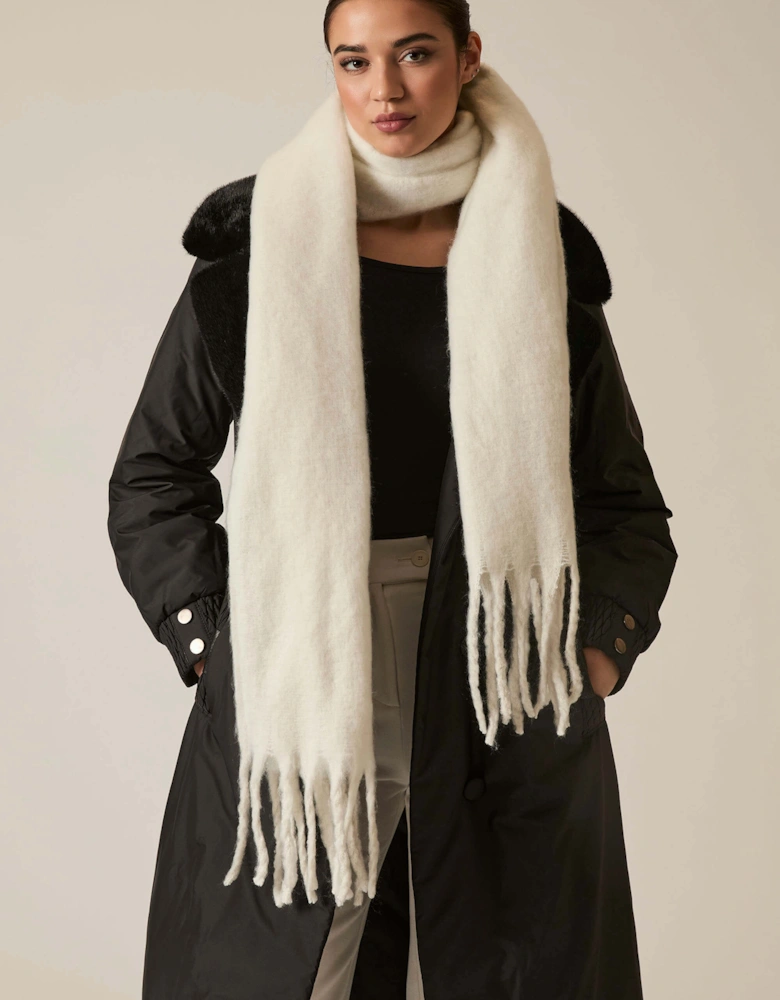White Blanket Scarf