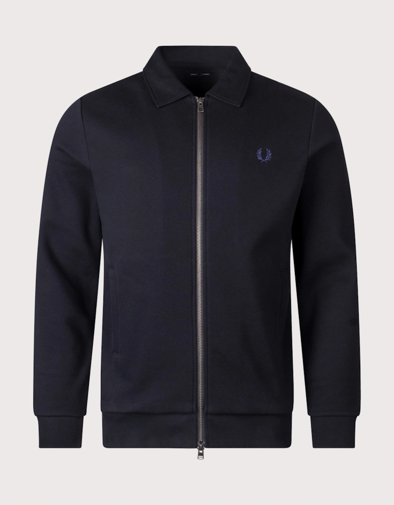 Zip Through Collared Sweatshirt