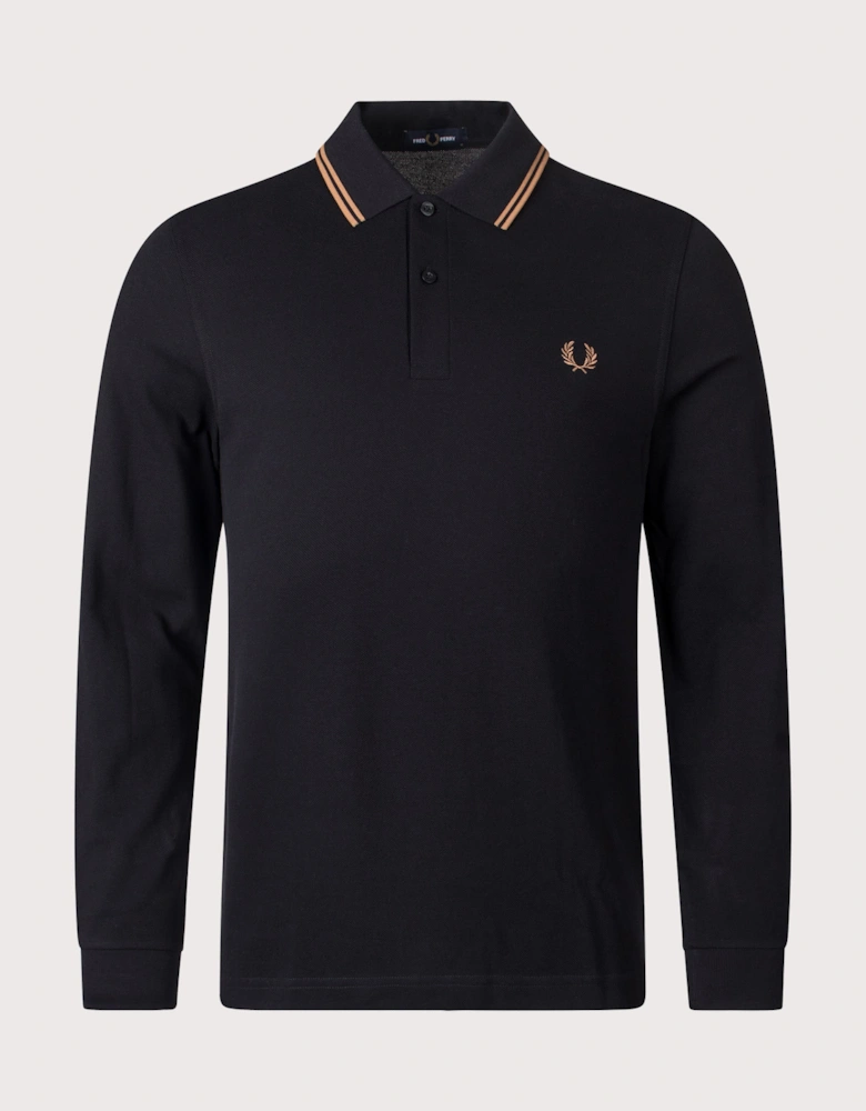 Long Sleeve Twin Tipped Polo Shirt