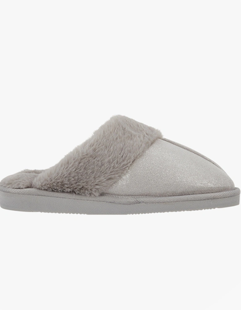 Jo & Joe GLIMMER Womens Mule Slippers Grey