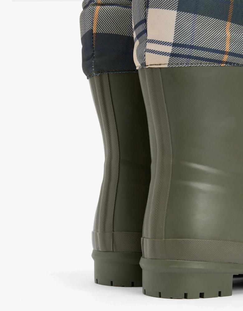 MOWBRAY Womens Mid Wellies Olive/Ancient Tartan