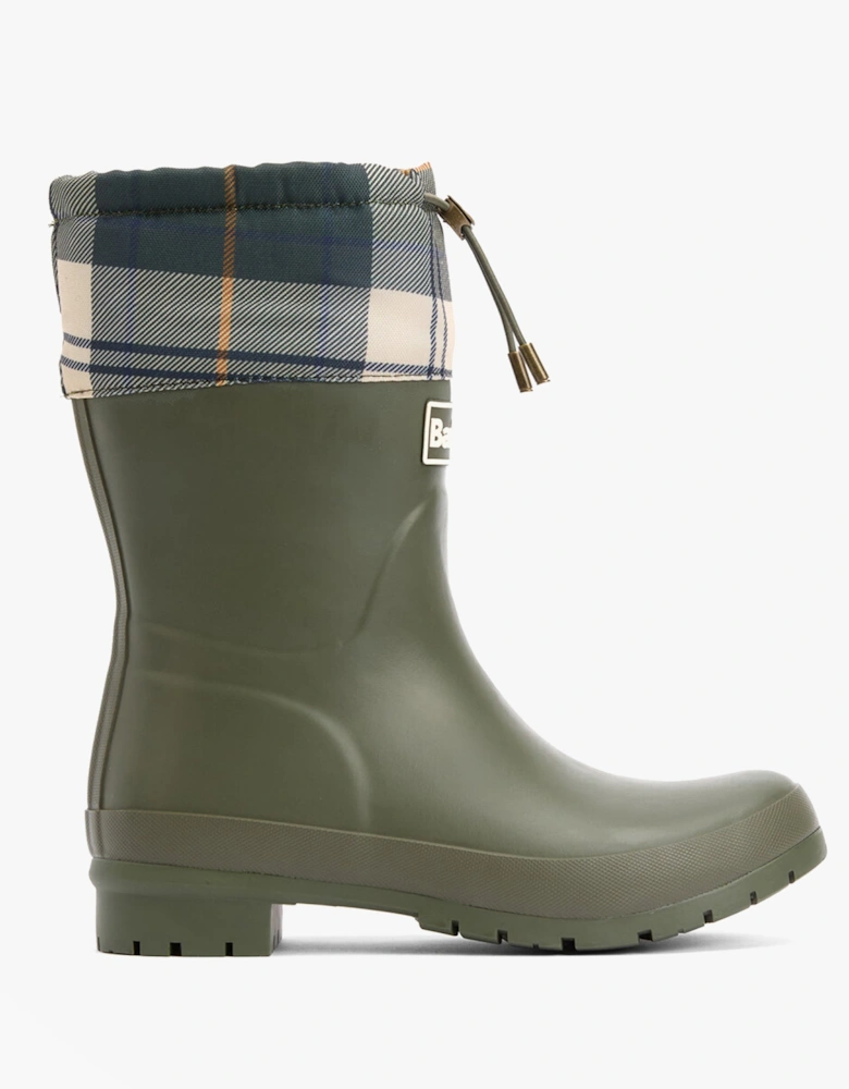 MOWBRAY Womens Mid Wellies Olive/Ancient Tartan