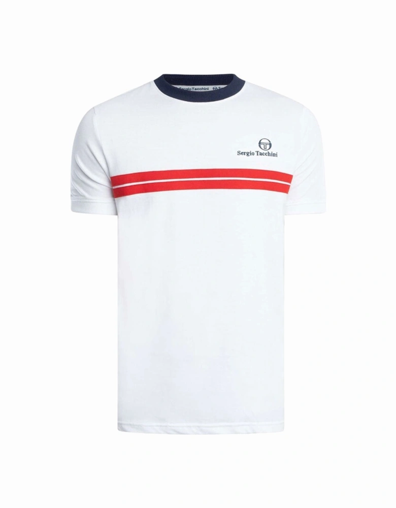 New Supermac T-Shirt - White/Maritime Blue/Adrenaline Rush