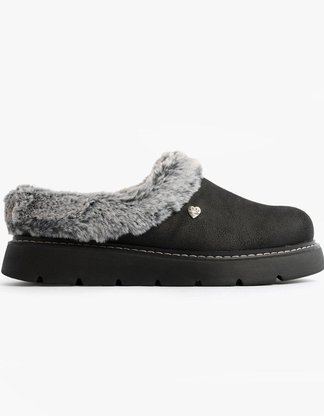 114762/BBK KEEPSAKES LITE - COZY BLEND Womens Slippers Black, 7 of 6