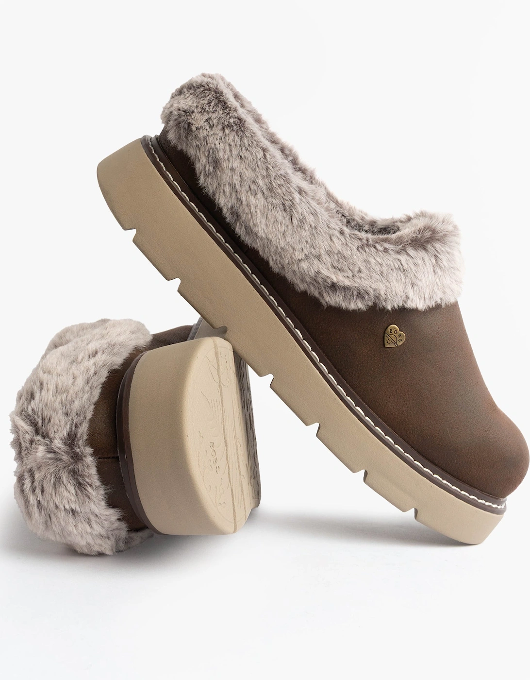 114762/CHOC KEEPSAKES LITE - COZY BLEND Womens Slippers Chocolate