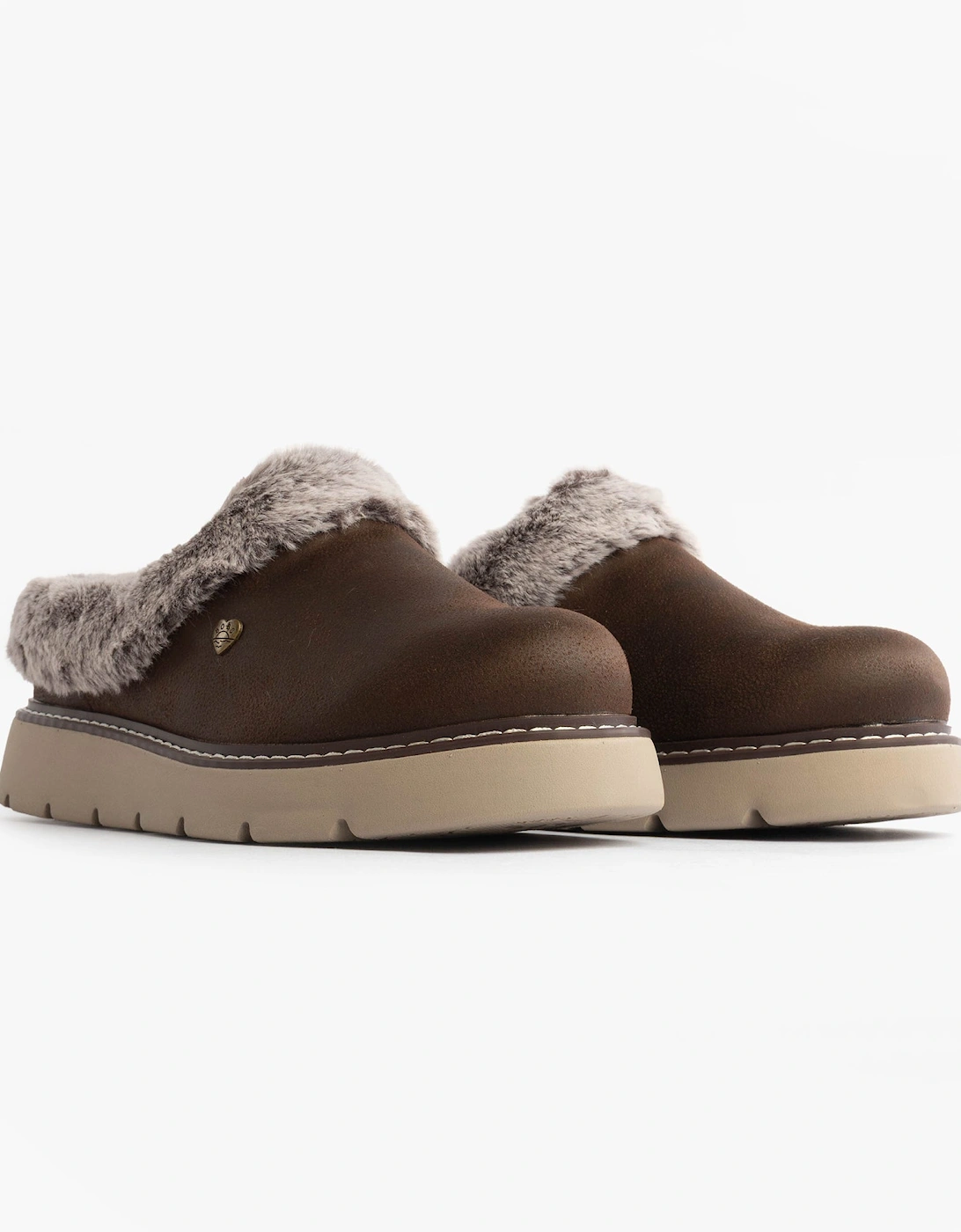 114762/CHOC KEEPSAKES LITE - COZY BLEND Womens Slippers Chocolate