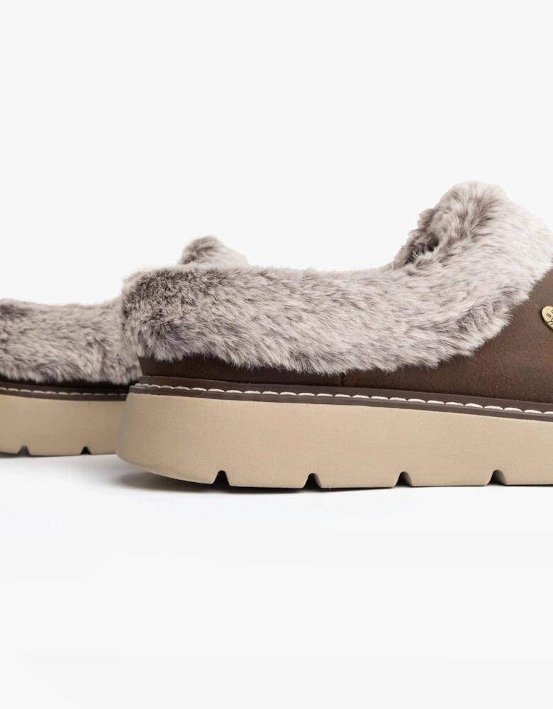 114762/CHOC KEEPSAKES LITE - COZY BLEND Womens Slippers Chocolate