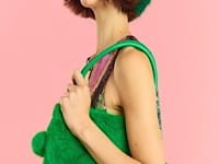 Green Faux Fur Bag