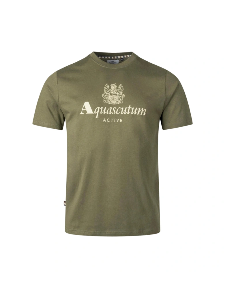 Active Big Logo Army Green T-Shirt