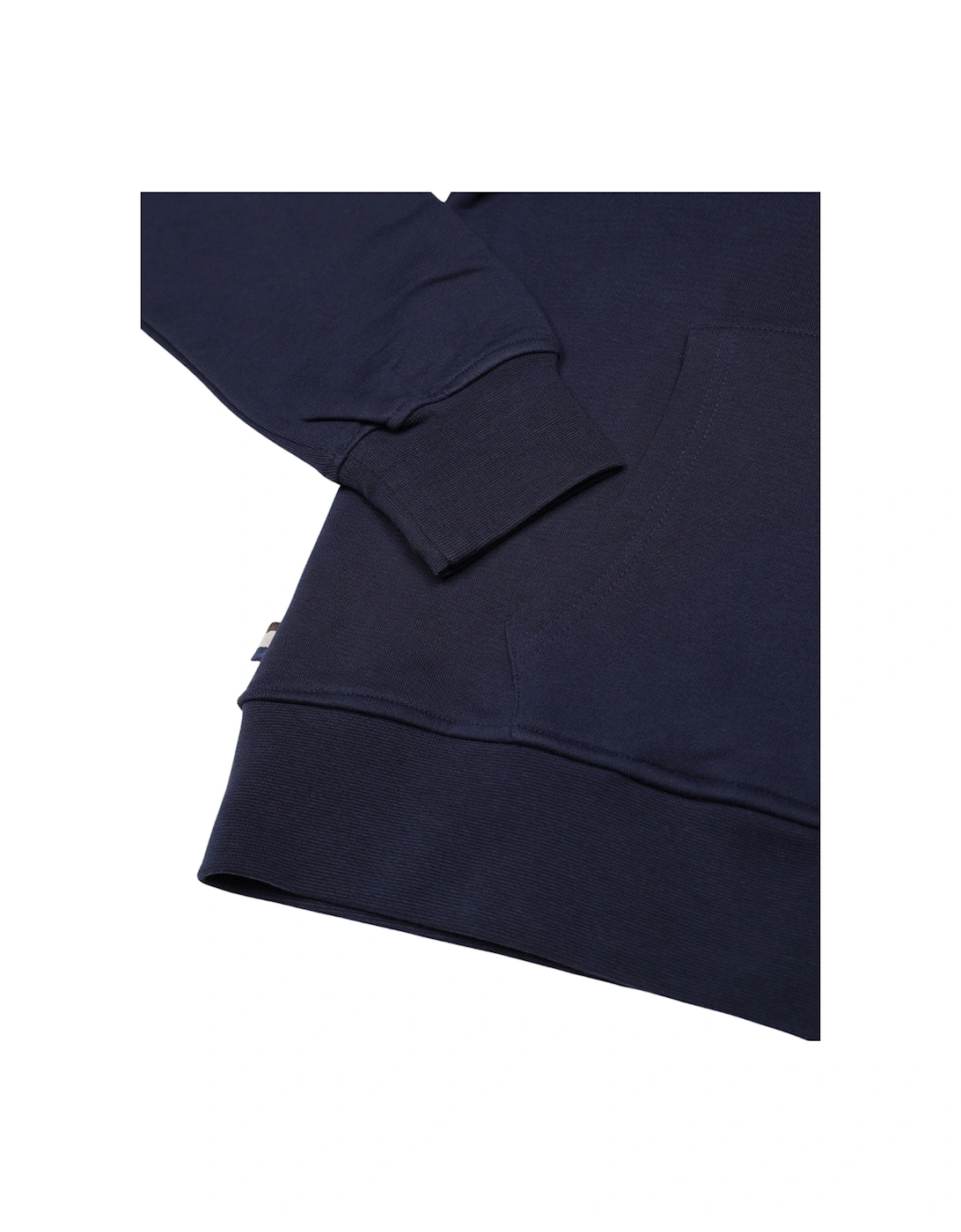Active Small Logo Full Zip Up Navy Blue Hoodie