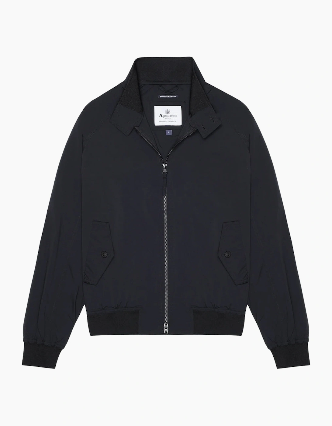Aquascutum Unisex Black Active Stretch Navy Blue Jacket - Size: Xl
