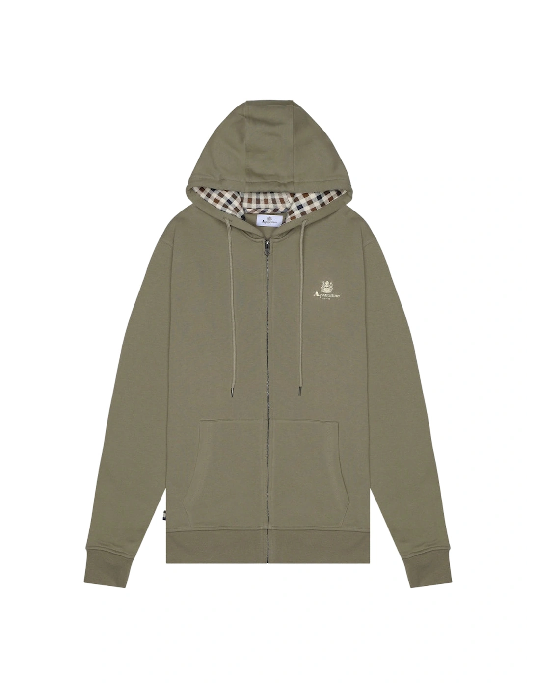 Active Small Logo Full Zip Up Army Green Hoodie, 7 of 6