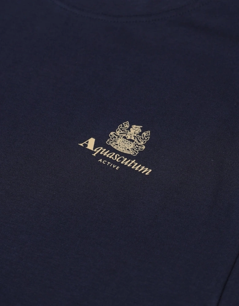 Active Small Logo Navy Blue T-Shirt