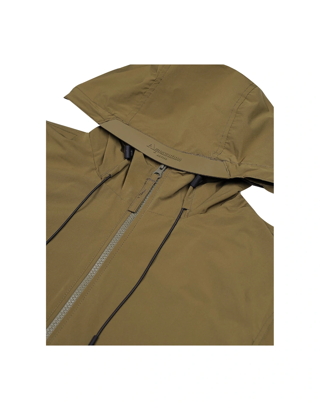 Active Hooded Stretch Windbreaker Army Green Jacket