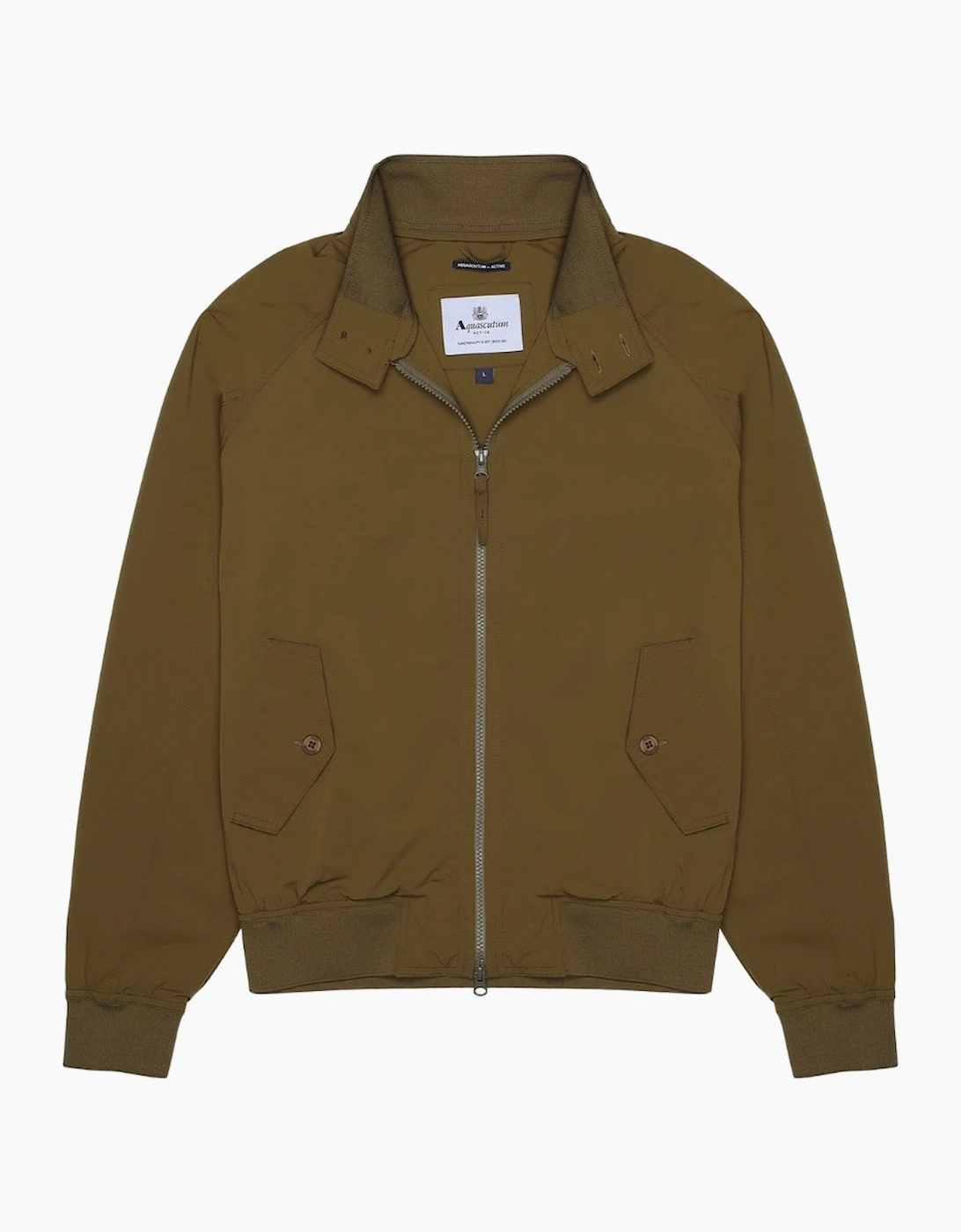 Men's Aquascutum Active Stretch Army Green Jacket - Tan - Size: 42/Regular