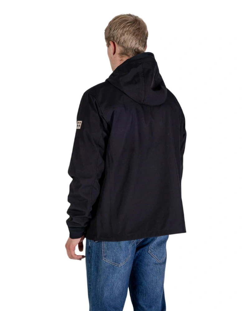 Active Hooded Stretch Windbreaker Black Jacket