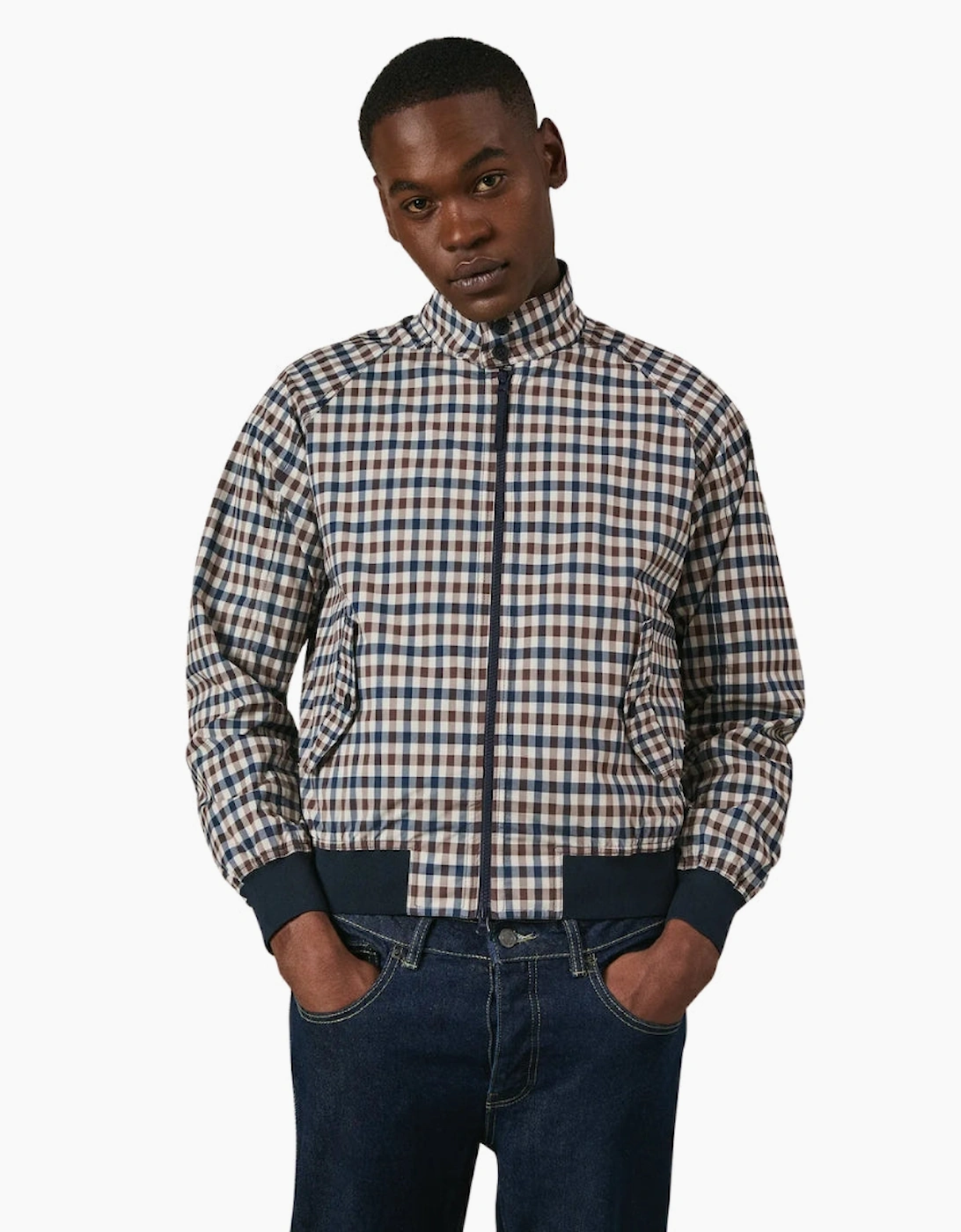 Aquascutum Men's Light Active Stretch Club Check Jacket - Size: 44/Regular