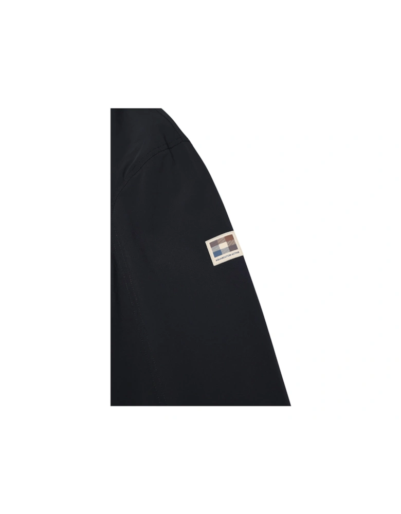 Active Hooded Stretch Windbreaker Navy Blue Jacket