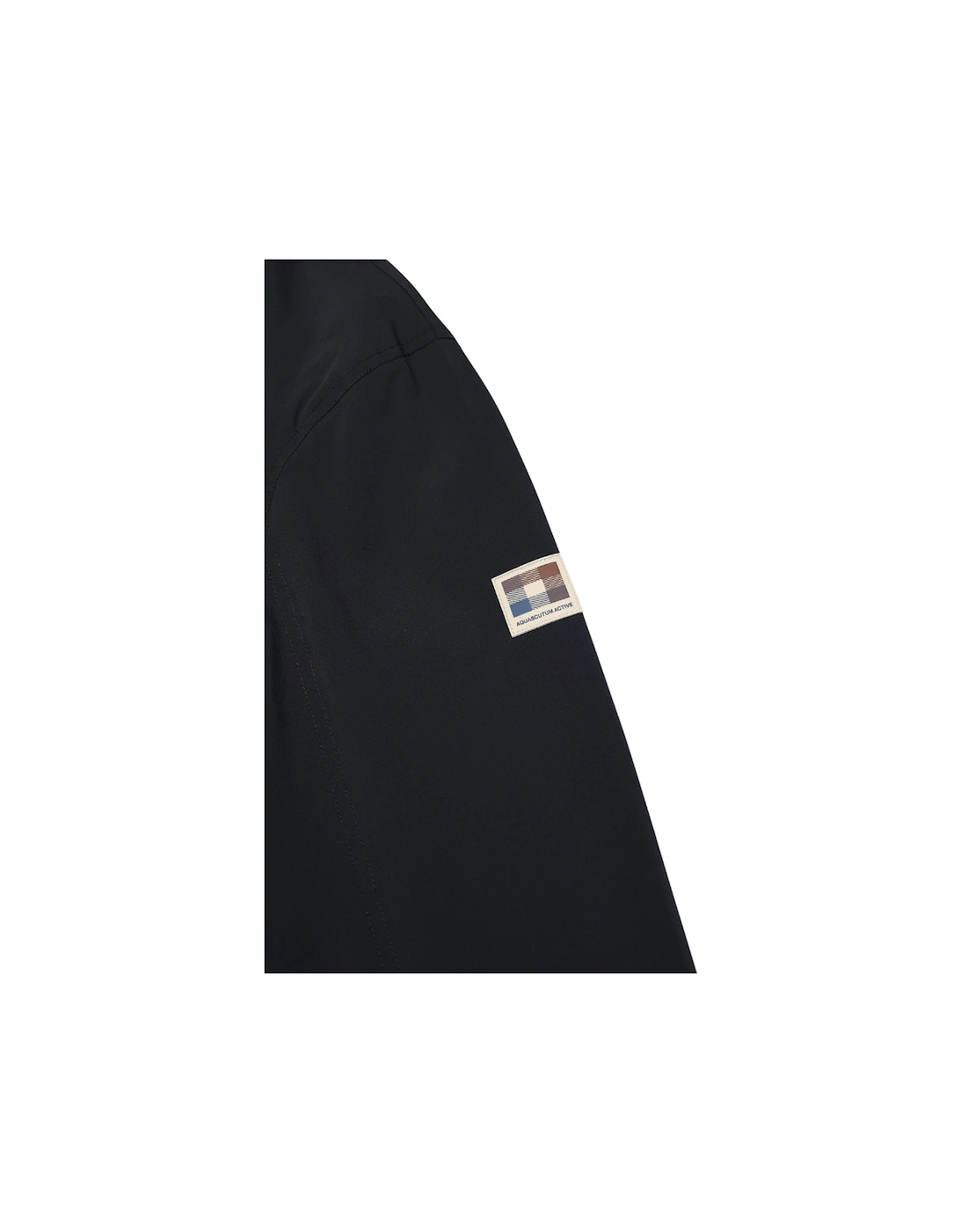 Active Hooded Stretch Windbreaker Navy Blue Jacket
