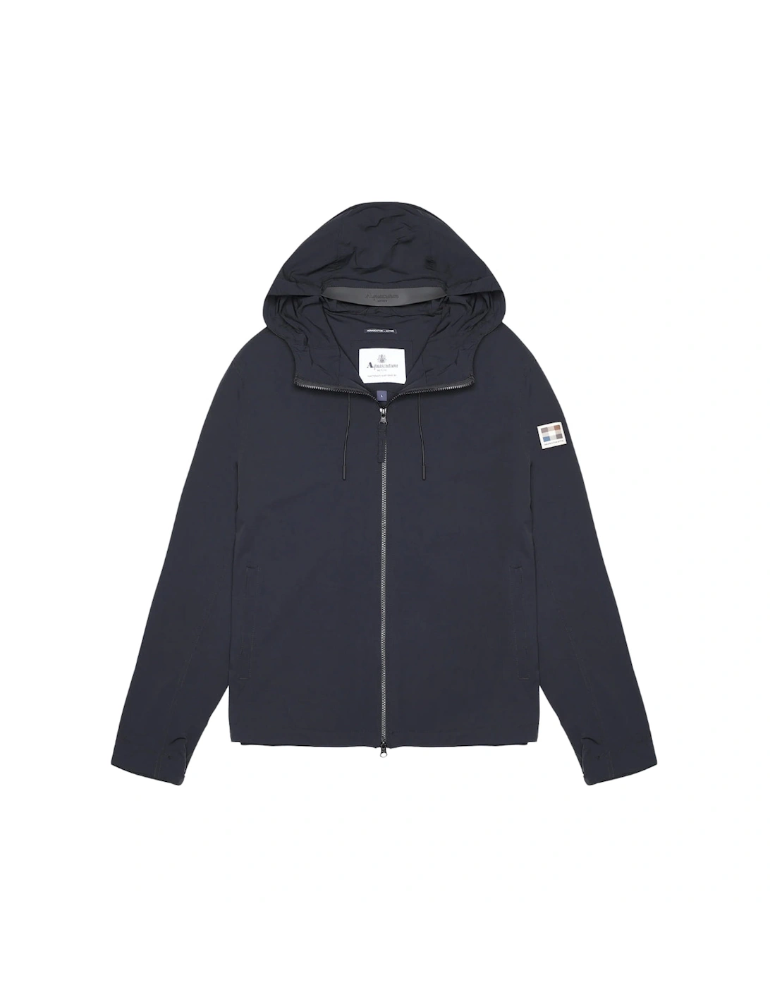 Active Hooded Stretch Windbreaker Navy Blue Jacket, 7 of 6