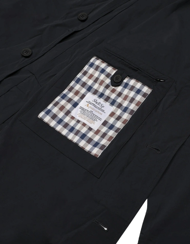 Active Stretch Caban Trench Coat Black