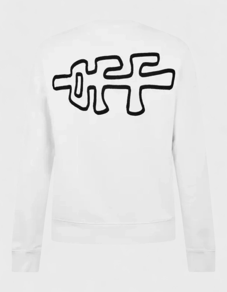 Graphic Crewneck Logo Print White